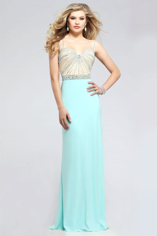 Astonishing Sweetheart Jersey Gown with Rhinestones 7782