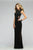 Illusion Cut-out Neoprene Long Evening Gown 7791
