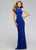 Embellished Jersey Long Evening Gown with Side Cut-outs 7820