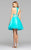 7872 Short Tulle Cocktail Dress with Beaded Bodice