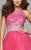 7872 Short Tulle Cocktail Dress with Beaded Bodice