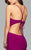 7894 Jersey halter evening dress with cut-out and lace up back