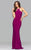 7894 Jersey halter evening dress with cut-out and lace up back