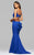 7902 Ponte illusion v-neck evening dress with side and back cutout and back ruffle