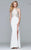 7924 Jersey dress with beaded bodice