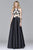 7936 Two-piece lace-applique bodice with mikado ball gown skirt