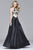 7936 Two-piece lace-applique bodice with mikado ball gown skirt