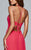 7939 Long halter dress with layered ruffle detail