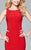 7987 Long ottoman dress with illusion inserts