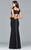 7988 Long stretch ottoman dress with zipper detail