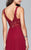 8000 Lace Appliqued Long Mesh V-Neck Dress