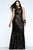 9357 Plus size sequin prom dress with mesh v-neck and illusion cut-outs