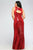 9357 Plus size sequin prom dress with mesh v-neck and illusion cut-outs
