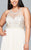 9374 Chiffon plus size prom dress with beaded bust and keyhole back