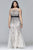 9382 Stretch tulle plus size evening dress with liquid style beading