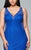 9386 Lace v-neck plus size evening dress with illusion sides