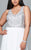 9388 Chiffon v-neck plus size prom dress with beaded bust