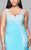 9393 Long fit and flare sweetheart neckline with beaded applique