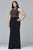 9395 Long fit and flare with fishnet illusions and lace-up back