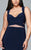 9399 Long fit and flare jersey with illusion cutouts