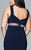 9399 Long fit and flare jersey with illusion cutouts