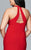 Faviana  - Long jersey v-neck with front slit 9402 in Red