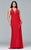 9402 Long jersey v-neck with front slit