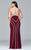 9403 Long jersey dress with scoop neck and rhinestone detailing