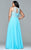 9405 Long chiffon dress with bead detailing