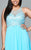 9405 Long chiffon dress with bead detailing