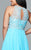 9405 Long chiffon dress with bead detailing