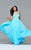 9405 Long chiffon dress with bead detailing