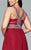 9409 Chiffon v-neck evening dress with beaded bodice