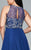 9410 Short chiffon dress with jeweled bodice