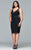 9411 Short cocktail dress with bead details