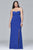 9413 Long sweetheart neck dress with high skirt slit