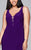 9416 Long v-neck jersey dress with lace-up inserts