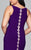 9416 Long v-neck jersey dress with lace-up inserts