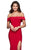 s10015 Trendy Off-Shoulder Jersey Evening Gown