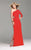 s6978 Beaded One Shoulder Sheath Dress