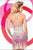 s7157 Bedazzled V-neck Sheath Dress