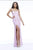 Strapless Sweetheart Lace Illusion Evening Gown with High Slit S7328