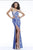 Strapless Sweetheart Lace Illusion Evening Gown with High Slit S7328