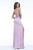 Strapless Sweetheart Lace Illusion Evening Gown with High Slit S7328