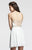 Strapless Embroidered Lace Illusion Cocktail Dress S7436