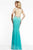 Lovely Jersey Dress with Sheers and Lace Applique S7534