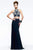 s7537 Two Piece Beaded Jersey Dress