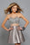 Appealing Sheer and Leather Cocktail Dress S7671