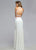 s7719 Jersey two-piece evening dress with color beaded bodice and keyhole