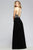 s7720 Chiffon halter evening dress with keyhole and colorful beading
